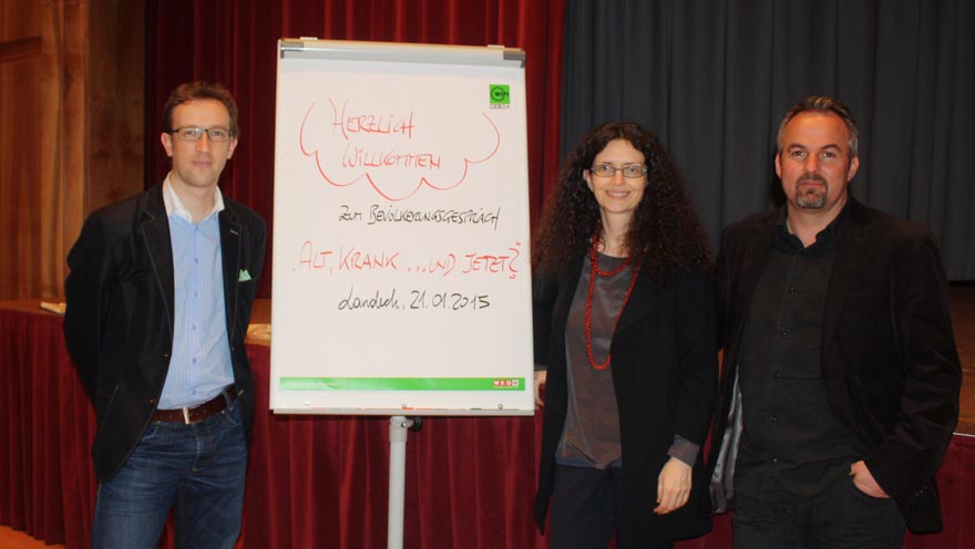  Das Projektleitungsteam: Patrick Schuchter (IFF), Sonja Prieth (Tiroler Hospiz-Gemeinschaft), Klaus Wegleitner (IFF).