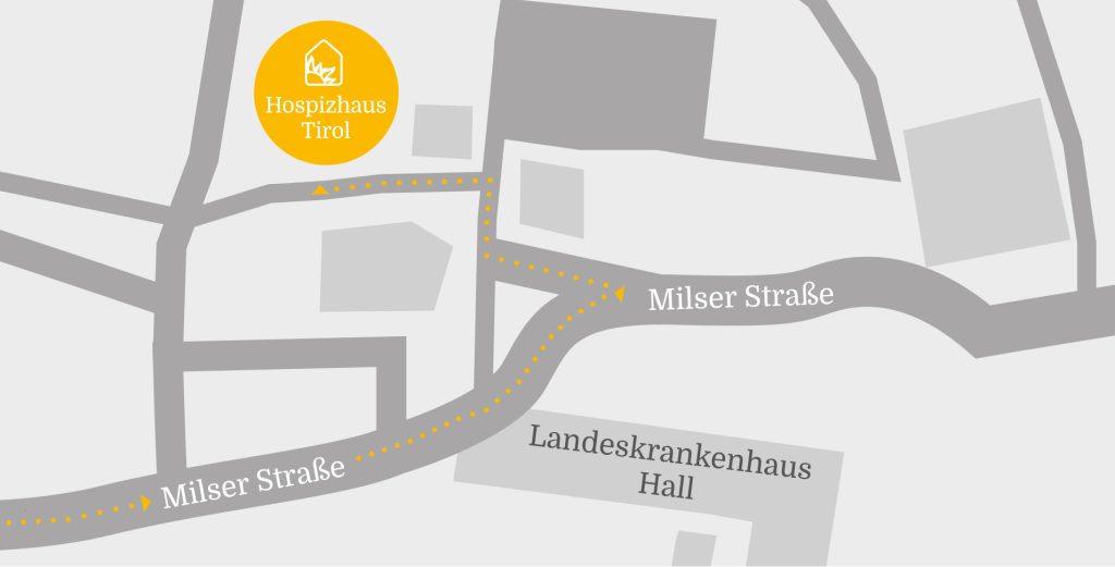 Lageplan des Hospizhaus Tirol