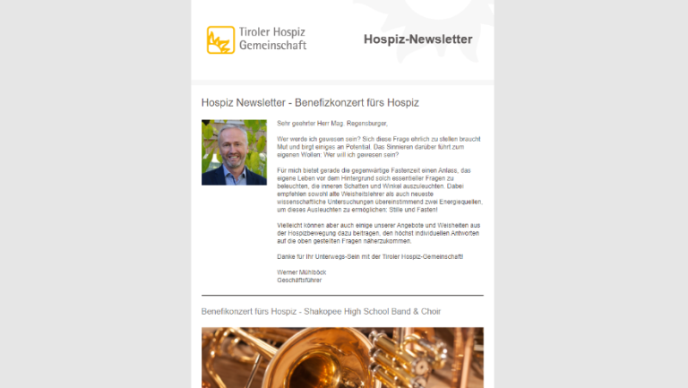 Screenshot - Hospiz Newsletter März 2023