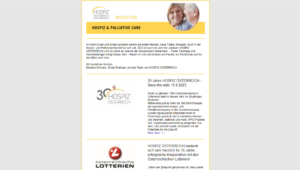 Screenshot - Newsletter Dachverband Hospiz Österreich