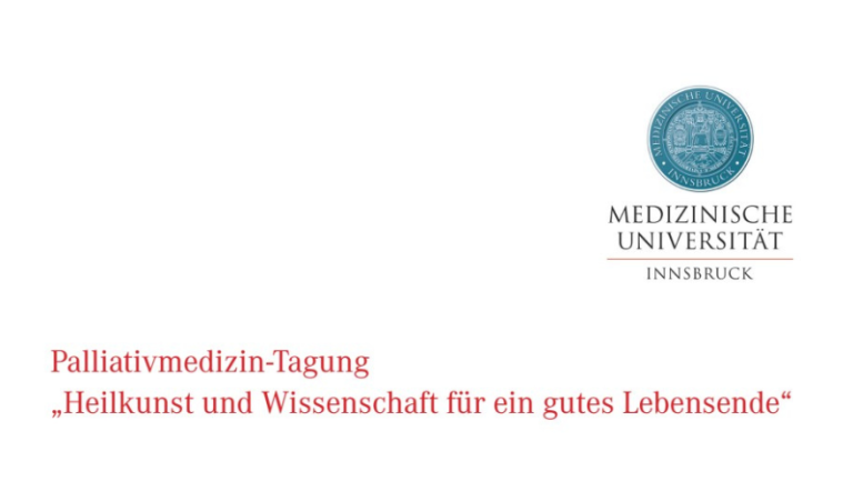 Titelbild des Folder zur Palliativmedizin-Tagung "Heilkunst und Wissenschaft für ein gutes Lebensende" in Innsbruck