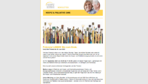 Screenshot vom Newsletter des Dachverbandes Hospiz Österreich