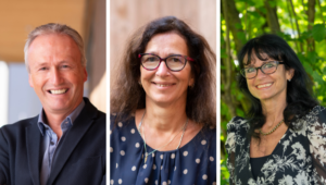 Im Bild: Werner Mühlböck, Geschäftsführer Christine Haas-Schranzhofer, Pflegedirektorin Andrea Knoflach-Gabis, Ärztliche Direktorin