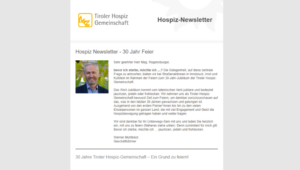 Screenshot des Newsletters