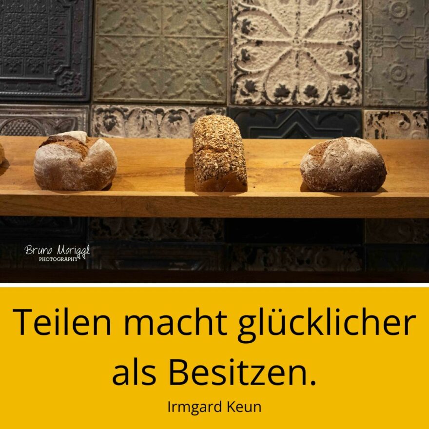 Bild von Brot mit Spruch