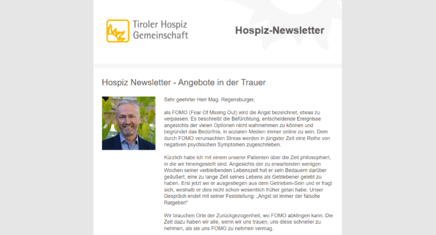 Screenshot - Hospiz Newsletter Jänner 2024