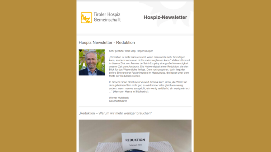 Screenshot Hospiz Newsletter März 2024