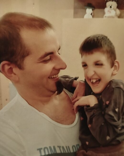 Papa Christoph mit Leonie
