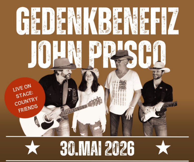Plakat Gedenkbenefiz John Prisco Ausschnitt