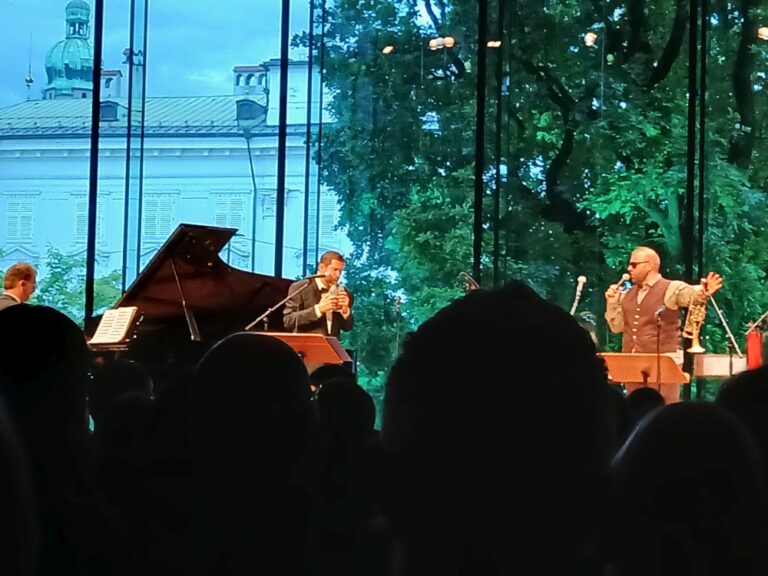 Die Musiker auf der Bühne beim Konzert